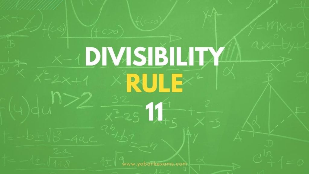 Divisibility Rules : divisibility rule of 11